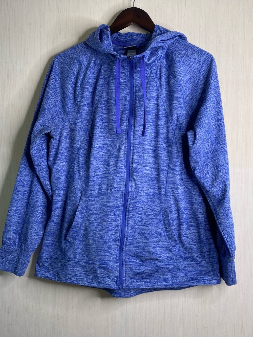Champion Women’s Duo Dry Athletic Performance Blue Full-Zip Hoodie Jacket Large